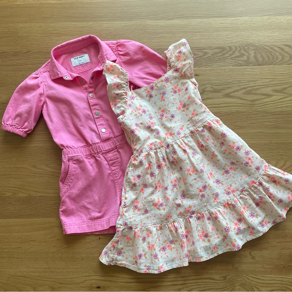Old navy/Cat and Jack girls romper and dress set Size: XS (5)